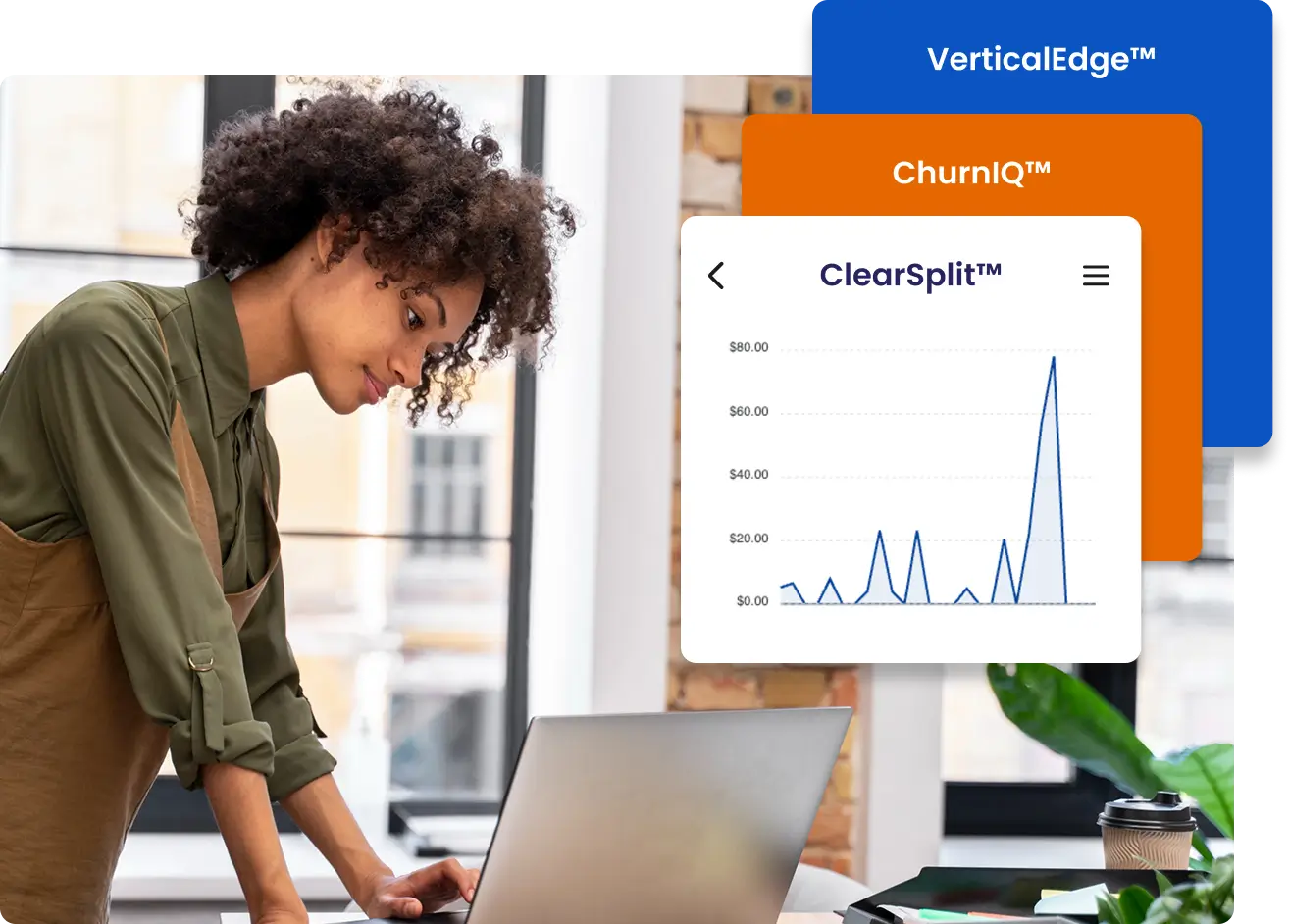Strictly advanced merchant tools with ClearSplit, ChurnIQ and VerticalEdge